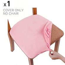 Stretch Soft Velvet Chair Seat Slipcover, Removable Washable Dustproof Chair Cushion Protector, Universal Seat Pad Cover Suitable For Kitchen, Dining Room And Hotel - Multicolor - View 34