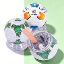 1 buah Rautan Pensil Manual Bentuk Bola Sepak Lucu dengan Tutup, Desain 3 Lubang Cocok untuk Berbagai Ukuran Pensil, Warna Acak, Rautan Pensil Non-Listrik, Ringkas dan Portabel, Alat Tulis Penting untuk Kelas, Kantor dan Rumah, Hadiah Ulang Tahun dan Kembali ke Sekolah yang Sempurna, Buatan China - Beragam warna dan gaya acak - View 4