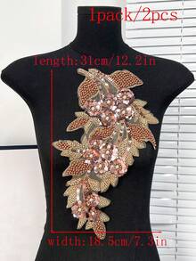 20pcs/Pack, New 3D Computer Embroidered Crystal Rhinestone Applique Patches, Suitable For Clothing Decoration, Repair, DIY Wedding Dress Accessories, Sewing Embroidery Craft - A - View 44