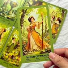 Mazo de Tarot Sunwoven Forest, 78 cartas, hermoso tema de naturaleza, colección de arte, apto para principiantes, con guía de papel en 4 idiomas (EN/RU/ES/FR), regalo de estilo de vida estético - Multicolor - Ver 4