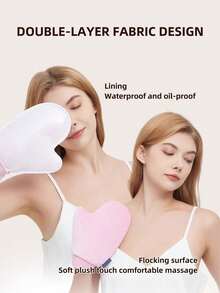 1pc/3pcs Reusable Body Face Self Tanning Mitt Double Sided Lotion Applicator Tanning Glove Washable, Reusable Body And Face Self Tanning Mitt, Double Sided Lotion Applicator Mitt, Washable Blackening Mitt For Body Care Spa Oiling - Multicolor - View 4