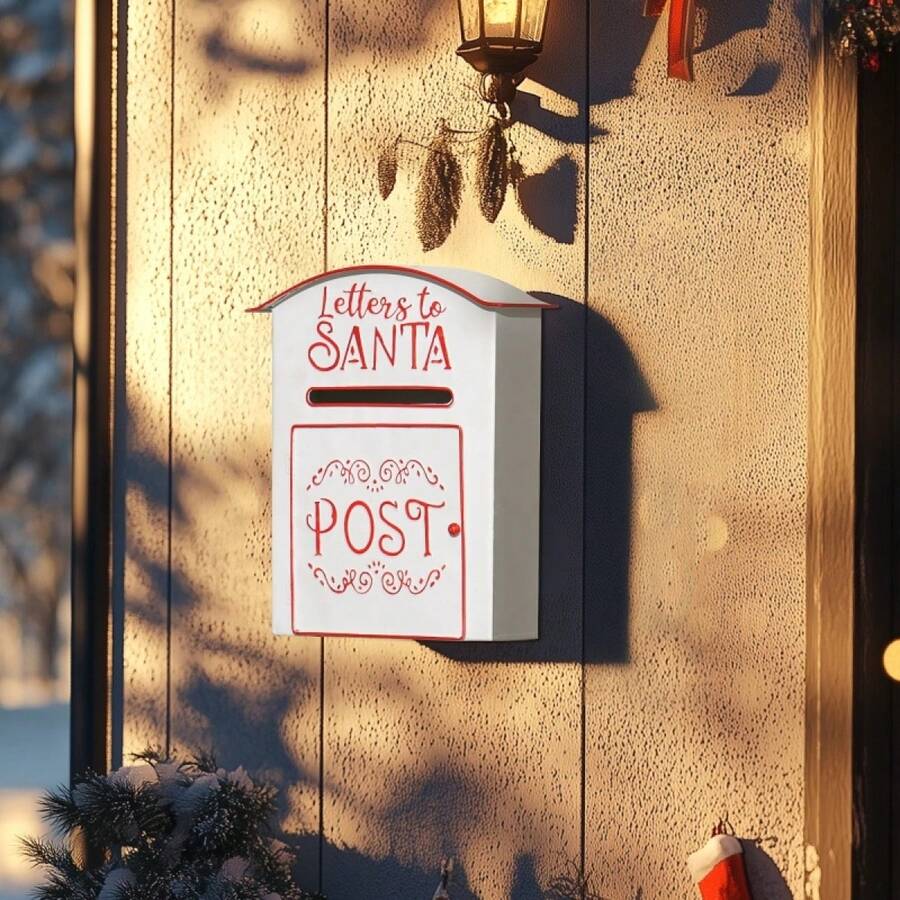 A5 Letter Postbox - White/Red On-Site - 1 - View 1