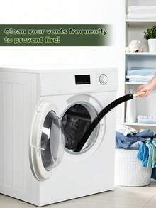 LMMAKE 1PC/2PCS Flexible Dryer Vent Lint Cleaning Brush, 29.9 Inch Bendable Tool Equipped With 25.6 Inches Dense Nylon Bristles, Ideal For Dryer Vents, Air Duct & Narrow Gap Dust Cleaning - 黑色 - 查看 7