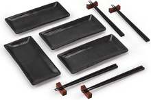 12-Piece Sushi Dinnerware Set With Plates, Chopsticks, And Chopstick Rests, Dishware For Restaurants And Home - View 6