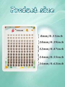 Spiky Eyelash Cluster Set Anime Style Eyelash Extension Kit 144pcs D-Curl Fine Eyelash Clusters 8-16mm Suitable For Beginners DIY At Home Create Realistic Eyelash Extension Effect In Minutes - C - View 10