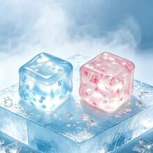 1pc Portable Blue Snowflake Ice Cube Maltose Squishy, Crystal Clear Slow Rebound Squeeze Stress Relief Toy, Time-Killing Gadget, Suitable For Children, Teenagers And Adults As A Universal Gift - Multicolor - View 2