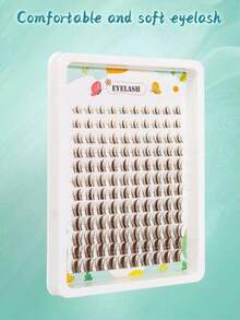 Spiky Eyelash Cluster Set Anime Style Eyelash Extension Kit 144pcs D-Curl Fine Eyelash Clusters 8-16mm Suitable For Beginners DIY At Home Create Realistic Eyelash Extension Effect In Minutes - C - View 4