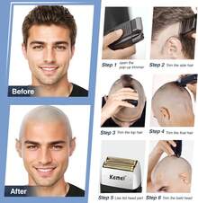 Kemei KM-2026 Men's Electric Shaver With Pop-Up Trimmer, Perfect For Shaving Hair And Face | Rechargeable Electric Shaver, 120-Minute Battery Life, With LED Display, Suitable For Both Wet And Dry Use - Black - View 11