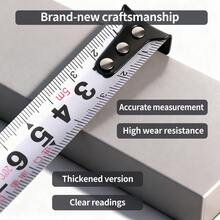 New Steel Tape Measure, All-Black Anti-Drop Wear-Resistant Shell, Durable Steel Tape Measure - 118.11 Inches/196.85 Inches/295.28 Inches/393.7 Inches, Easy-To-Read Display, With Thickened ABS Shell, Retractable, Suitable For Woodworking, DIY, Professional Measurement, Home Use Durable Tool, Sturdy Construction, Multi-Functional Repair Tool And Construction Accuracy - Multicolor - View 9