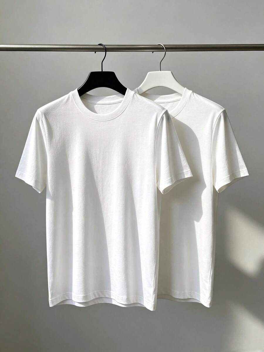 Men T-Shirts - 2PCS White - View 1