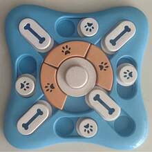 1pc Interactive Dog Puzzle Toy, Slow Feeder With Sliding Lid And Sound Maker For Treat Dispensing, IQ Training Sniffing Toy For Dogs And Cats, Mental Stimulation Feeding Puzzle - Multicolor - View 11