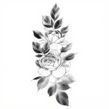 Flower Tattoo Sticker Waterproof And Long-Lasting Temporary Tattoo Sticker - Brown - View 6