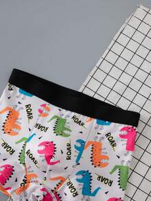 Young Boy Casual Cartoon Print Boxer Shorts 8pcs/Pack - Multicolor - View 3