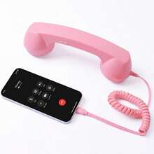 Vintage Landline Phone Handset Call Microphone, 3.5mm / Type‑C Direct Plug‑In Handset Microphone With Volume Control Anti‑Tangle Cable For Smartphones - View 25