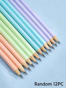 12pcs Macaron Color Wooden Pencil Set, Includes 2B Pencils, Hexagonal Wooden Pencils, Smooth Writing, Suitable For Students, Office Use, Also For Drawing, Sketching, Perfect For New School Semester - Default - View 8