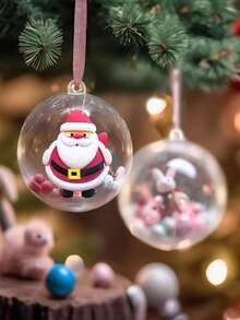 10pack Clear Holiday/Party Fillable Ornaments, Fillable Decorative Balls For Crafts, DIY Christmas Decorations, Christmas, Holidays, Weddings, Parties, Home Parties, Christmas Party Gift Storage Decorative Balls, Party Supplies Wholesale - Hollow Ball - View 6