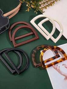 2pcs/8pcs D-Shaped Wallet Handle Replacement Parts, 4 Colors Durable Plastic Handmade Handles For Crafts, Wallet Making, DIY Wallet, Beach Bag, Crochet Bag And Straw Bag Making - A - View 6