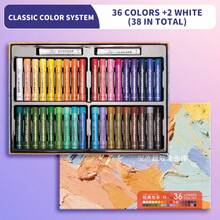 48 Colors Soft Oil Pastels Set, Macaron Crayons With Paper & Scraper, DIY Art Supplies For Kids, Drawing & Coloring, First Day Of School - Multicolor - View 17