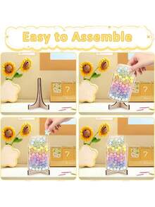 1 Set 45pcs Star & Flower Reward Jar, Vibrant Floral Design, Positive Behavior Incentive, Suitable For Office Desk & Classroom Management, Essential Tool For Educators & Professionals, Desktop Display, Back To School - Star and Flower Ornament - View 4