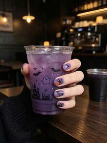 Halloween Nail Art Stamping Plates Pumpkin Skull Black Cat DIY Transfer Template Tool For Nail Salon - Multicolor - View 3