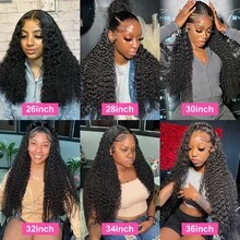 Dollface 13x6 HD Sheer Lace Front Wig With Jerry Curls And 200% Density, 13x4 Pre-Cropped Human Hair Wig, 18-38 Inch Curly Human Hair Wig For Women, Suitable For Various Occasions - SPure Natural - View 10