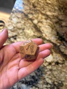 1pc Couples Wooden Food Choice Dice - Fun Romantic Date Game - Perfect Gift For Boyfriend, Girlfriend, Husband For Valentine's Day, Anniversary, Birthday, Christmas - A - View 9