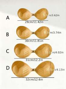 1/2 Pairs 3cm Self-Adhesive Push-Up Bra Pads, Reusable Invisible Breast Lift, Strapless Backless Silicone Enhancers - Multicolor - View 3