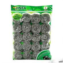 Stainless Steel Wire Scrubbing Balls [20pcs] Kitchen Dishwashing Pot Cleaning Supplies - 20Pcs - View 2