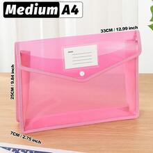 A4/B5/FC Back-To-School Must-Have | Transparent Snap-Button Expanding File Bag,Multi-Color Durable PP Accordion Pocket,Lightweight Waterproof Organizer For Students&Office,Cute Stationery Storage For Campus,Daily Commute, Study Group,Travel - Landscape - View 57