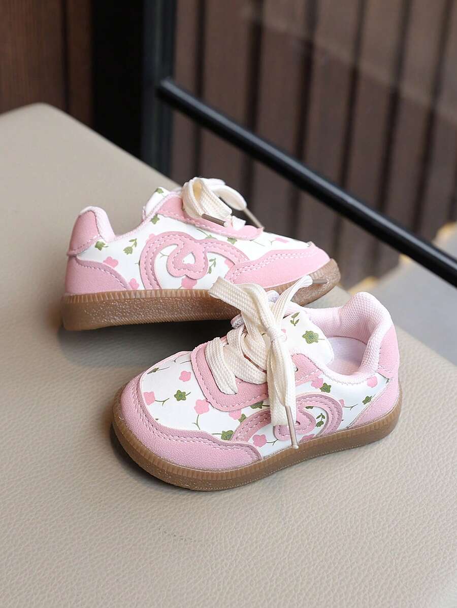 Sepatu Sneakers Bayi Model Baru, Lapisan Dalam yang Nyaman - Berwarna merah muda - View 1