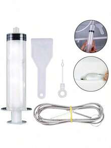 5/1pc Refrigerator Drain Hole Clog Cleaning Kit, 150cm Flexible Brush And Syringe Hose, Ice Scraper, Deodorizer, Deep Cleaning Tools For Home Kitchen, Freezer, Industrial Bar And Restaurant Maintenance - Multicolor - View 4