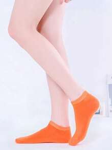 1/3/5/10/15/20/30 Pairs Women's Colorful Short Socks, Solid Color Low-Cut Socks, Casual Sports Socks, Soft Breathable Short Socks, Suitable For Daily Wear - Multicolor - View 7