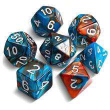 Set Dadu D&D Poliedral dengan Tas Dadu untuk Dungeon and Dragons D&D RPG (Permainan Peran) - Warna Campuran - View 9