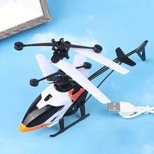 Helicóptero de Control Remoto para Adultos, de Plástico en Blanco, Amarillo y Negro, con Carga USB, Juguete de Control Remoto Recargable de 2 Canales. - interacción amarilla - Ver 1