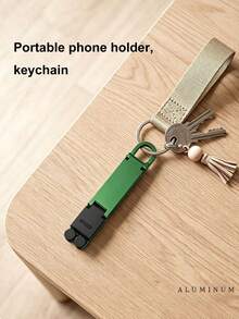 Portable Phone Stand, Foldable Keychain Phone Holder With Snap Hook, Mini Travel Cell Phone Stand For Smartphones Under 8 Inches - Multicolor - View 9