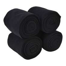 (Black Horse Leg Wraps 4pcs) Fleece Horse Leg Wraps, Softly Wrap Horse Legs, Help Prevent Tendon Injuries, Keep Clean And - Decorative - View 5