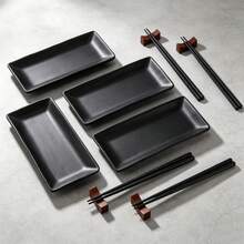 12-Piece Sushi Dinnerware Set With Plates, Chopsticks, And Chopstick Rests, Dishware For Restaurants And Home - View 1