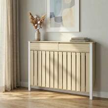 93 X 119cm Rustic-Look Radiator Cover - Oak - 1 - View 8