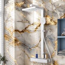 Gold Marble Pattern Waterproof Wallpaper - Countertop Decorative Sticker - Suitable For Kitchen Walls - Countertop Protection - Living Room And Bedroom Decor - Gold-plated Pattern - View 1