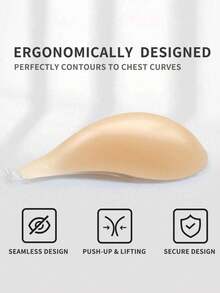 1Pc Hot Selling Silicone Invisible Bra With Straps, Anti-Slip Push-Up Pasties For Wedding - Spoon Version - View 8