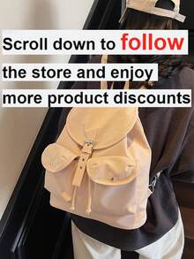 Mochila Casual Nueva 2024 de Gran Capacidad, Mochila de Viaje Multifuncional de Moda, Mochila Estudiantil - Rosa - Ver 2