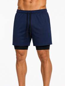 Kit Of 3 Men's Compression Fitness Shorts, Dry Fit, For Gym, Training, Running, CrossFit, Soccer - 3名海軍陸戰隊員 - 查看 5