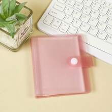 1pc 3-Inch Photo Album, Cute Light Color Transparent Card/Sticker Collection Book, DIY Style; Double-Sided 30 Pages, Total 60 Card Slots; Snap Closure Design, PP Material, Lightweight And Portable; Suitable For Storing K-Pop Photocards, Photos, Board Game Cards, IDs, Credit Cards, Bank Cards, Etc. - Clear - View 14