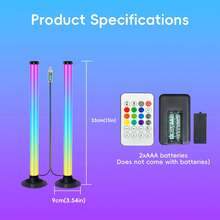 2 buah Lampu Meja Ambient LED IC RGB, Lampu Malam LED Pintar, Dekorasi Rumah, Berbagai Mode Suasana & 16 Juta Warna, 3 Mode Kontrol, Mode Sinkronisasi Musik Dinamis, Cocok Untuk Kamar Tidur, Ruang Bermain Game, Lampu Latar TV, Dekorasi Natal dan Halloween - Lampu Meja LED - View 10