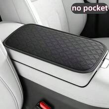 1pc Leather Car Center Console Armrest Cover Pad With 2 Storage Pockets, Universal Automotive Armrest Box Cushion, Car Interior Protection Cover, Fits Most Vehicles, Auto Accessories - Multicolor - View 25