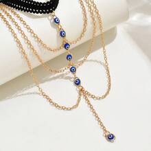 1pc Bohemian Style Metal Tassel Leg Chain Body Jewelry, Women's Summer Vacation Bikini Accessory, Personalized Body Chain - Gold - View 7