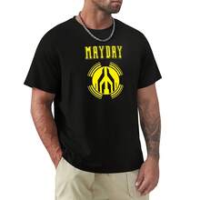 Yellow Classic Mayday Logo T-Shirt Valentines Boutique Clothes Heavyweights Oversized Plus Sizes Men's Cotton T-Shirt - 款式 - 查看 1
