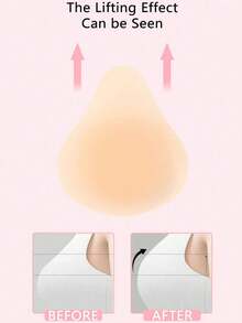 1 Pair Ultra-Thin Solid Silicone Lifting Breast Petals, Invisible Seamless Breast Lift And Anti-Sagging Breast Pads - Multicolor - View 3