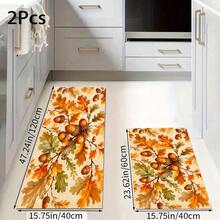 Autumn Hazelnut Pattern Printed Long Runner Rug, Indoor Home Decor, Kitchen Long Runner, Entryway Doormat, Hallway Entrance Decor, Bedroom Bedside Rug, Living Room Rug, Laundry Room Rug, Bathroom Mat, Suitable For Apartment, Dorm And Home Daily Decor - Multicolor - View 14