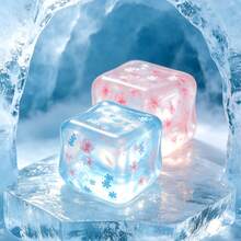 1pc Portable Blue Snowflake Ice Cube Maltose Squishy, Crystal Clear Slow Rebound Squeeze Stress Relief Toy, Time-Killing Gadget, Suitable For Children, Teenagers And Adults As A Universal Gift - Multicolor - View 5